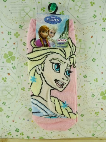 【震撼精品百貨】冰雪奇緣_Frozen~襪子-愛紗圖案-粉色