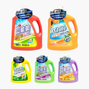 白帥帥抗菌洗衣精3150g鮮彩豔色天然橘油小蘇打超淨亮超效能