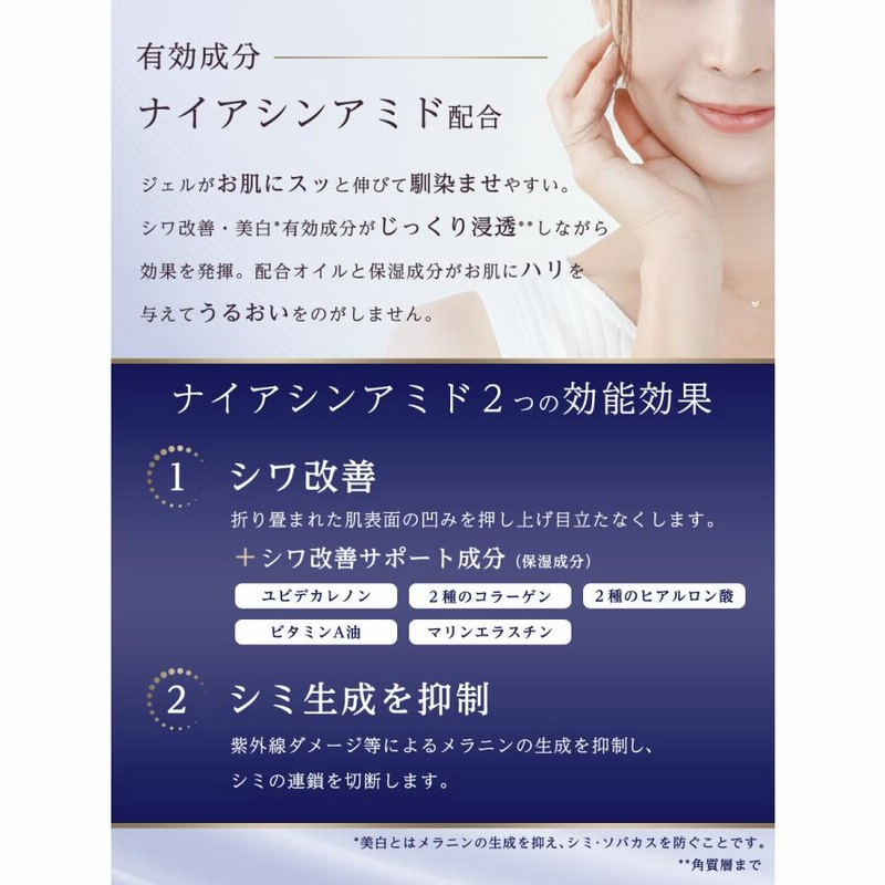 薬用リンクル＆ホワイトニングゲル 100g 医薬部外品 シワ改善 美白