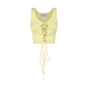 Chiara Ferragni - Wax Yellow Cotton Stretch Top