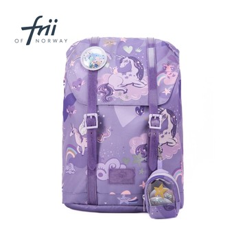 *挪威Frii Retro 22L輕量護脊書包-獨角亮紫