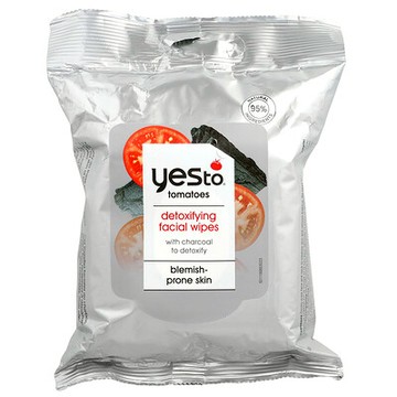 Yes To, 清體面部溼巾，易長痘肌膚，番茄與炭，30 片