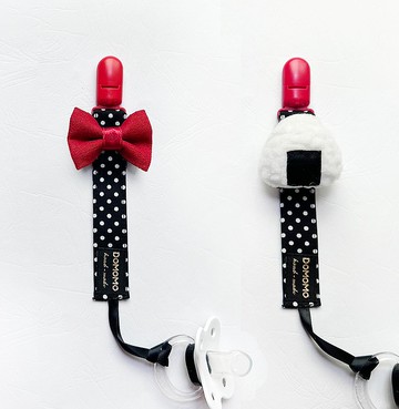 飯糰 蝴蝶結  奶嘴鏈