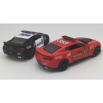 2台セット 1/38 シボレー カマロ ZL1 2017 パトカー＆ファイアーチーフ