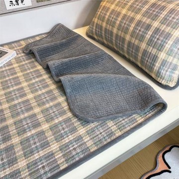 一面純棉一面寶寶絨床蓋單人學生宿舍全棉床墊軟墊夾棉床單三件套