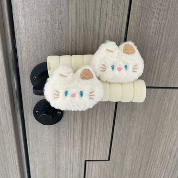 門把手保護套🎀 小眾可愛ins風貓咪門把手螺旋式保護套防靜電防磕碰兒童房宿舍 門把套 靜音門把手