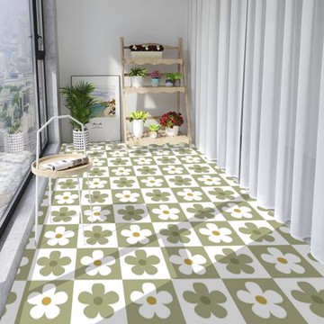 陽臺地墊防水防曬免洗易清理皮革可擦廚房滿鋪防油防滑地墊地毯