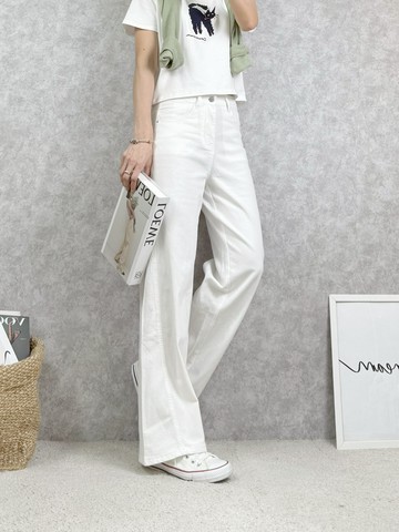 不容錯過的3D裁線白寬褲 ️熱銷搶手貨️