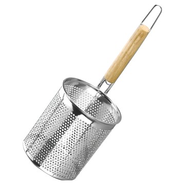 bella cuisine 掛式木柄不鏽鋼撈麵網  13.5 x 15cm  1支