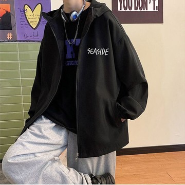 限時優惠 新款休閒夾克情侶 登山服衝鋒衣外套男春夏季復古休閒夾克潮流ins港風寬鬆百搭上衣