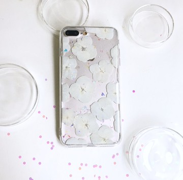 綿花糖  純白 繡球花 保護套