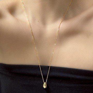 DAJUDE 女款 復古亮面水滴長項鍊  總長 62cm  金色