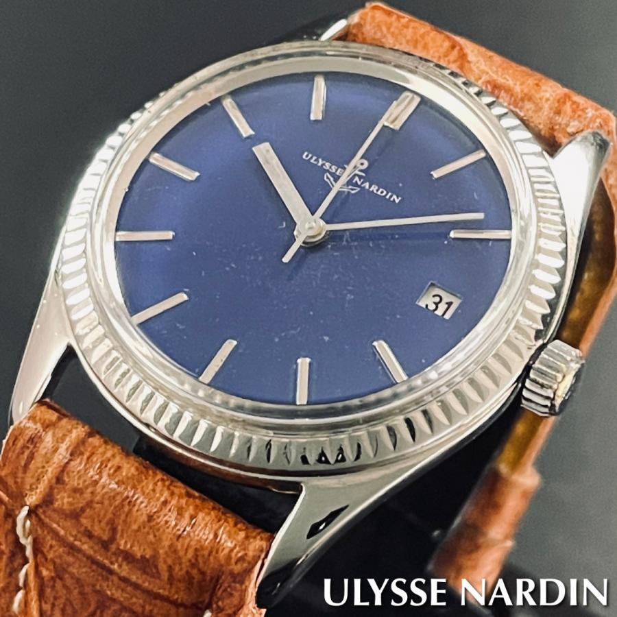 煌めく☆フルーテッドベゼル】ユリスナルダンULYSSE NARDIN1950s手巻き ...