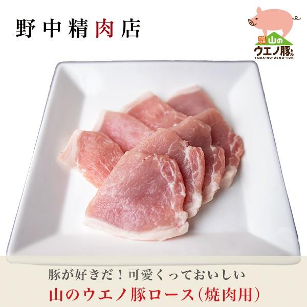 豚肉 焼肉用 豚ロース 山のウエノ 500g（3〜5人分）