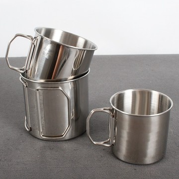 304不鏽鋼便攜折疊柄水杯(350ml/570ml)【現貨】
