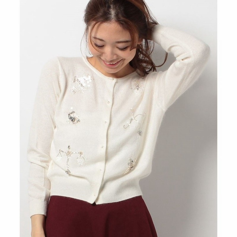ストロベリーフィールズ 星座刺繍ニットカーディガン 通販 Lineポイント最大0 5 Get Lineショッピング