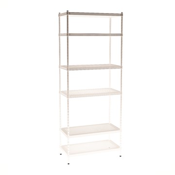 [客尊屋]粗管/沖孔/45x90x225hcm 白騎士沖孔 六層架白騎士