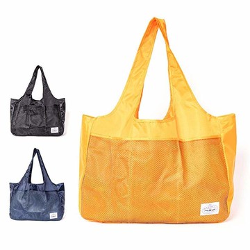 日本限定 PACKABLE ECO BAG L 可收納肩背包 / 環保袋 黑色