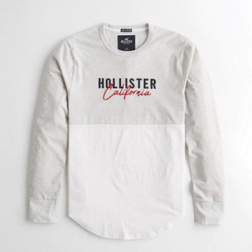 Hollister HCO 男性長袖T恤 灰色  1554