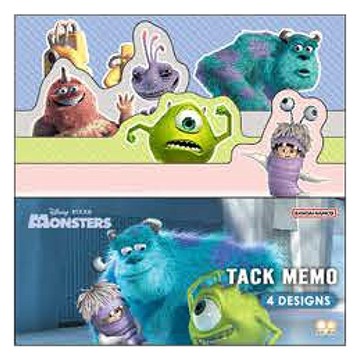 sun-star造型便利貼套組/怪獸電力公司/4款x15張/共60張/組