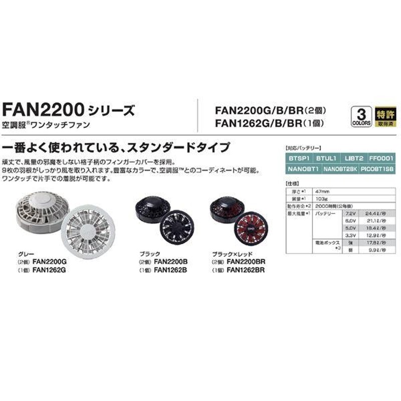 KU90540 空調服 R ポリエステル製長袖ワーク FAN2200G・RD9261・LIPRO2セット シルバー 2L - 2