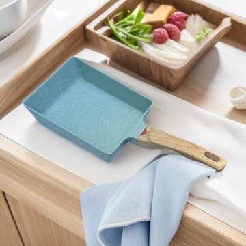 感溫煎雞蛋漢堡平底鍋麥飯石不粘鍋家用早餐鍋小煎盤小炒鍋煎蛋神