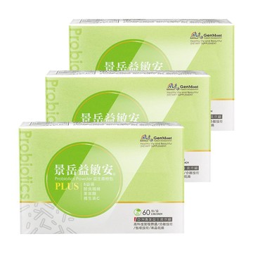 景岳生技 益敏安 益生菌粉包 X3盒(60包/盒)