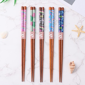 日式尖頭筷子家用高檔實木無漆無蠟防滑精致高端木質原木壽司料理