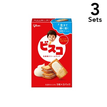 [限量價格] [3 件組] Glico Bisco 15 片（5 片 x 3 包）