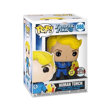 FUNKO POP 568 漫威 驚奇四超人 霹靂火 夜光版 Suited Marvel 驚奇4超人 英雄 代理版