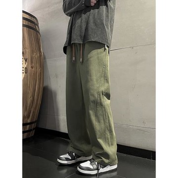 日系新款工裝褲潮牌ins百搭學生男士褲子夏季休閑直筒寬松闊腿褲