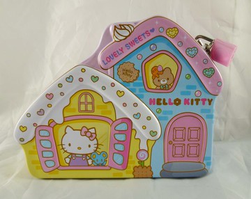 【震撼精品百貨】Hello Kitty 凱蒂貓 鎖匙存錢鐵盒 糖果屋  震撼日式精品百貨