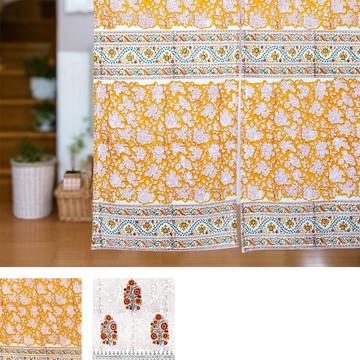 【預訂】【9月-10月出貨】印度製 燈芯絨民族印花門簾