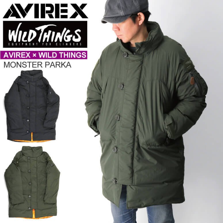 【美品】AVIREX×WILD THINGS モンスターパーカー