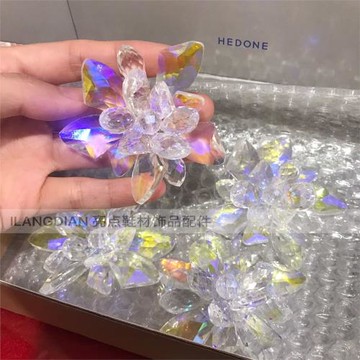 灰姑娘高跟鞋童鞋水晶鞋花飾品水晶玻璃婚鞋鞋飾DIY鞋扣鞋配件