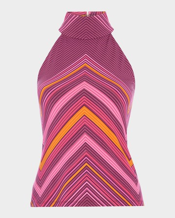 Jenna Chevron Halter Top