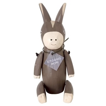 T-LAB 童話森林木製玩偶 天然合歡木手工製作 激發想像力  小驢子 淺咖啡色  1個