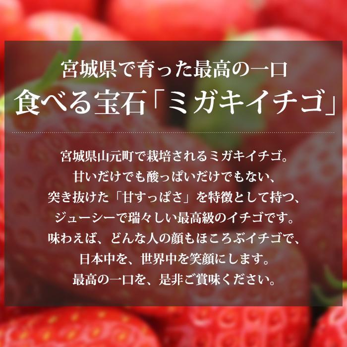 いちご 宮城県産 ミガキイチゴ ゴールド 12〜15粒