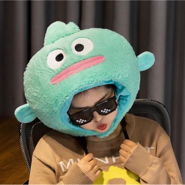 ins丑魚小怪獸漢頓頭套表演毛絨