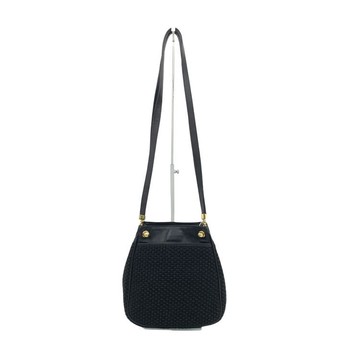 bottega veneta黑色金扣肩背包