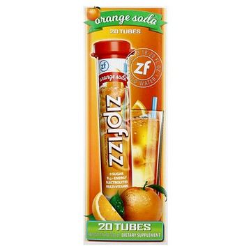 Zipfizz, 能量混合飲品，橙子汽水味，20 管，每管 0.39 盎司（11 克）