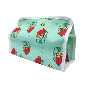 [收納皇后]公主系列 花布鈕扣式面紙套 愛麗絲 小美人魚 Q版公主 3款可選 (迪士尼正版授權)