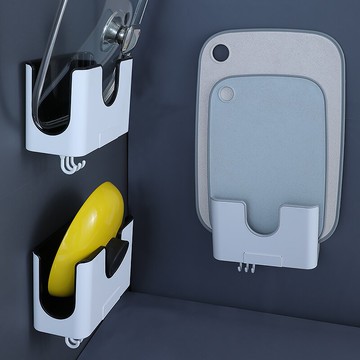 鍋蓋架壁掛式免打孔廚房家用坐式放鍋蓋的架子神器墻上置物收納架