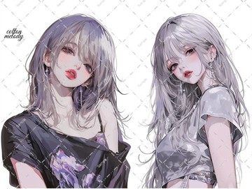 original sticker no.7818 人物貼紙 原創貼紙 人物貼紙 女孩貼紙 原創人物貼紙