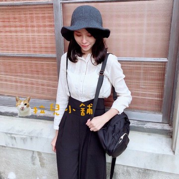 「拉兒小舖」台灣現貨 日系 韓版  秋冬款 素面 針織漁夫帽