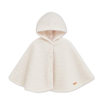 雅緻熊氣質毛圈針織連帽斗篷