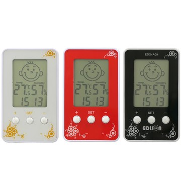 edsds液晶顯示溫溼度計電子鐘 eds-a09 (三色)