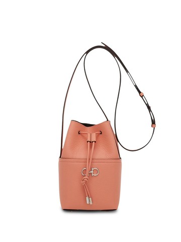 Ferragamo - Gancini-plaque leather satchel bag - women - CALFSKIN/Fabric/CALFSKIN - One Size - Pink