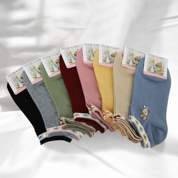 比得兔緹花船型襪-SK3449-2雙入