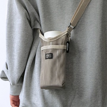Hello系列600ML輕便水壺袋 可斜挎折疊水杯保溫杯套保護套 腰果色